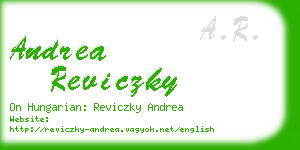 andrea reviczky business card